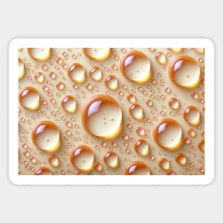 Golden Water Droplets -Macro Sticker